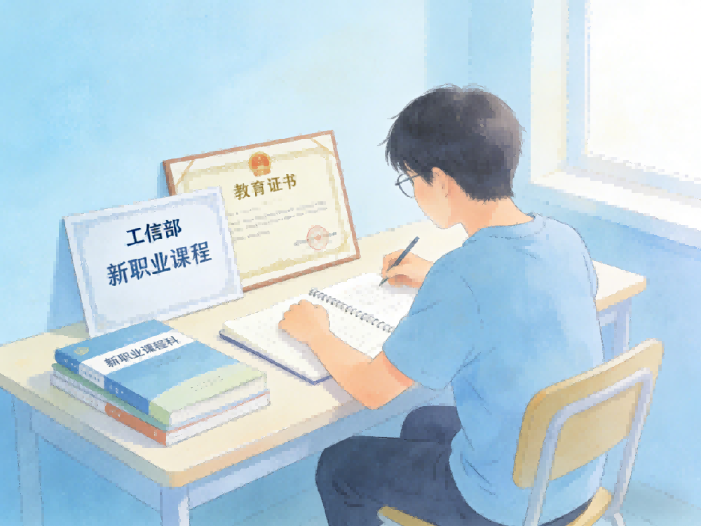 学习新职业课程，考取工信部、教育部权威证书